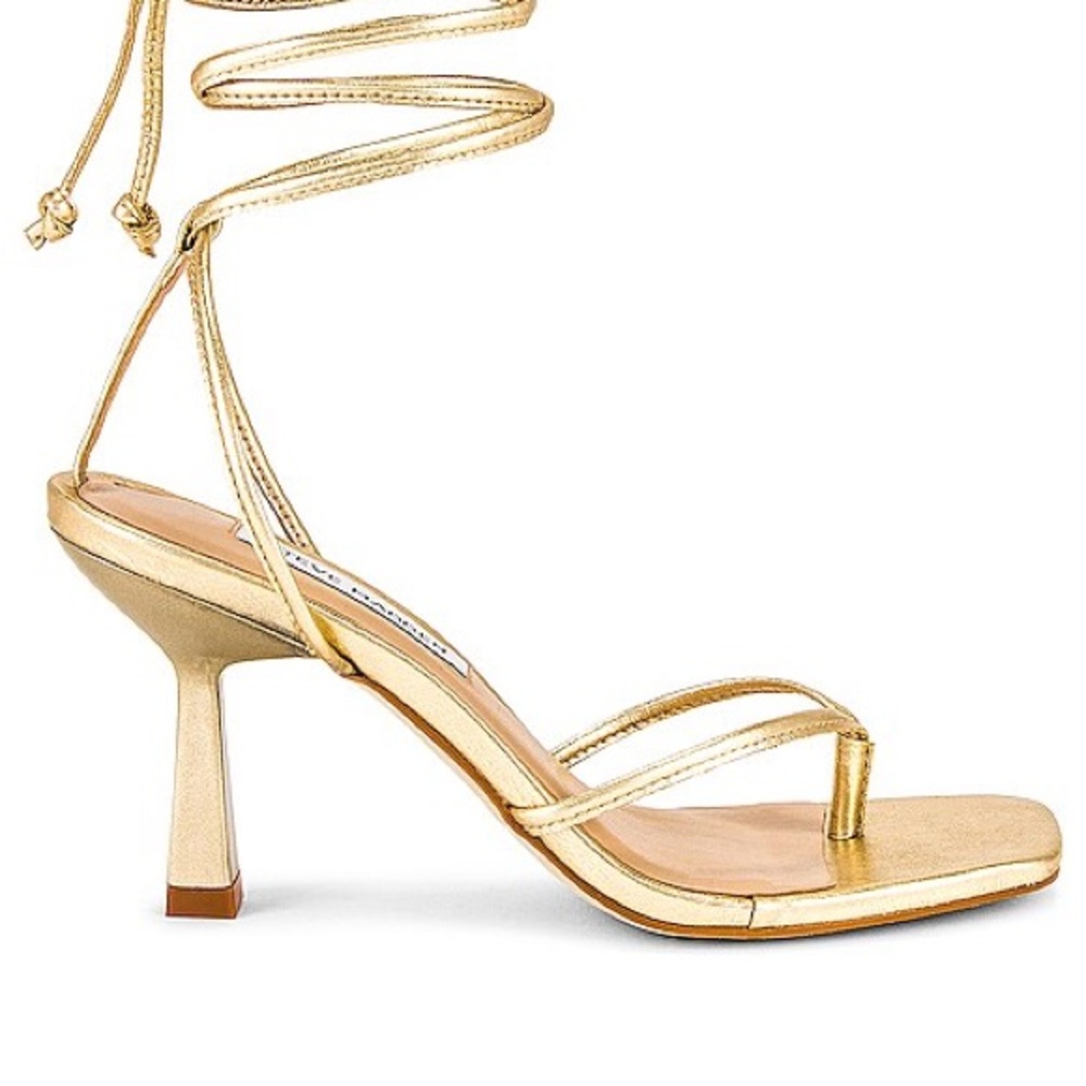Steve Madden Gold Wrap-Around Heels